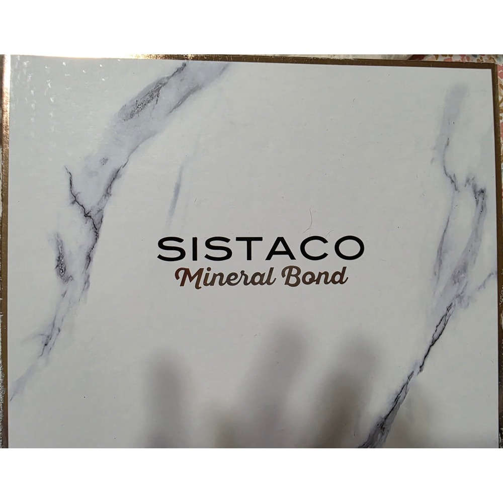 Sistaco Mineral Bond Nail System Kit Base Coat Powder Erase Pads Marble Box